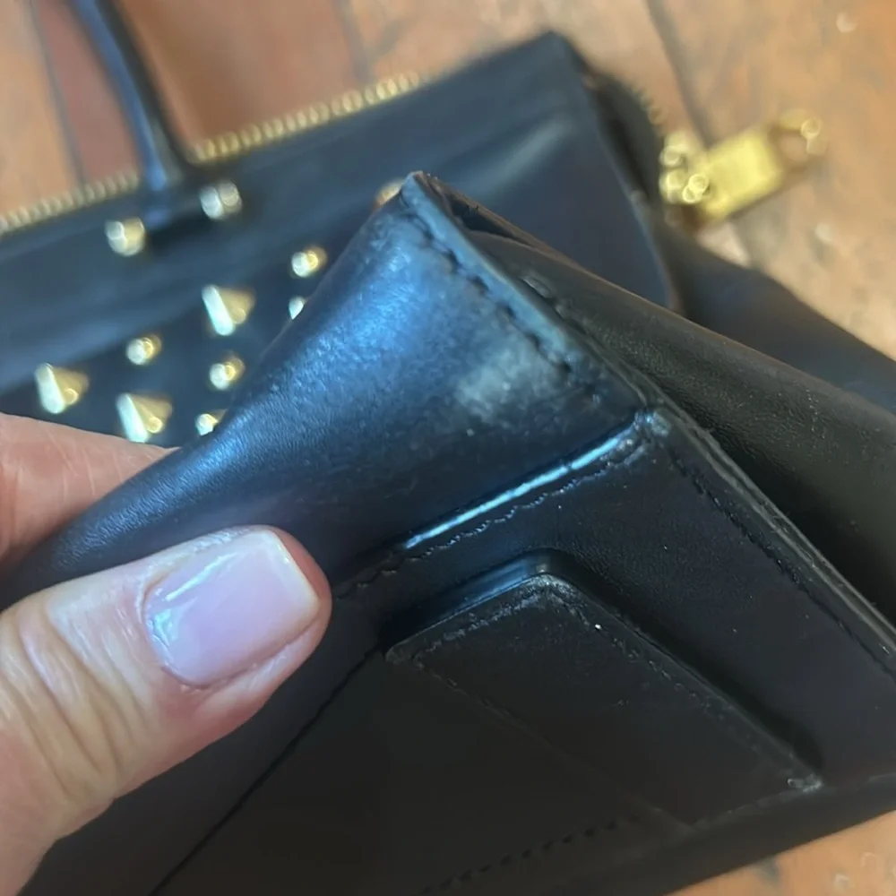 ⭐️Milly two-in-one Black Leather Studded Tote
